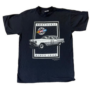 NASCAR Team USA Nostalgic Since 1948 Large Black Tee T Shirt Mens 1996 Vintage